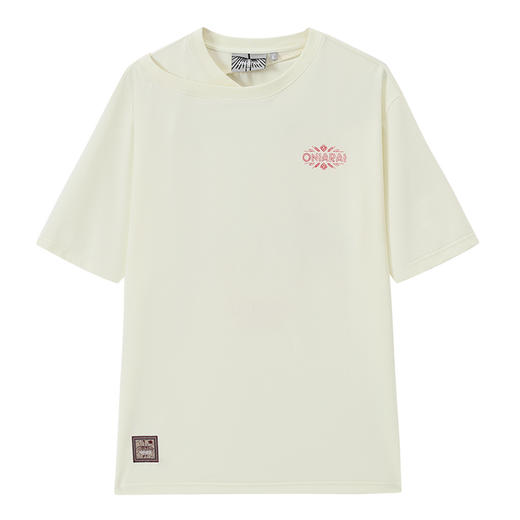 ONIARAI/鬼洗 伊南娜綉花双罗纹领Sorona休闲T恤 A840016 商品图8