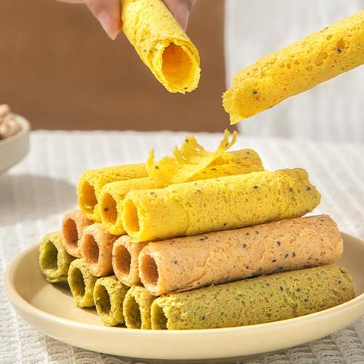 鹰嘴豆蛋白卷 | 鹰嘴豆添加量≥30%口感酥脆 细腻化渣 姜黄/肉桂/羽衣甘蓝三种口味可选 商品图4