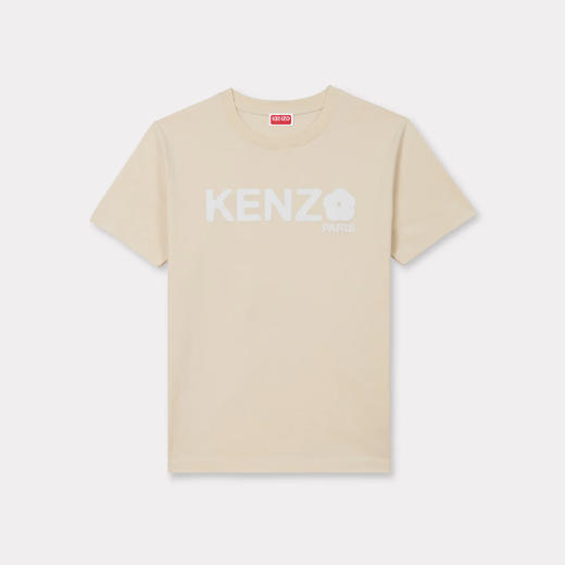 KENZO 高田贤三 女士“博克花2.0”字母徽标印花棉质圆领短袖T恤 浅黄色 FF52 TS157 4SO 04 商品图0