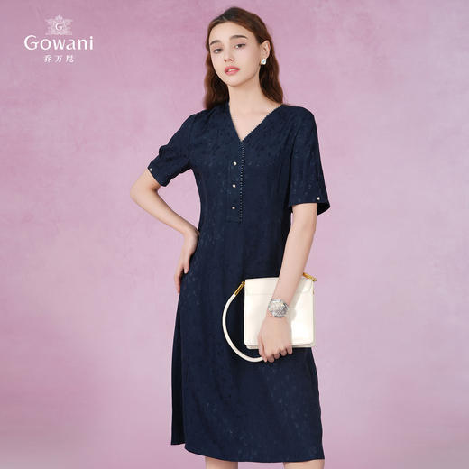 乔万尼夏季新款连衣裙法式气质提花设计EM2E763 商品图2