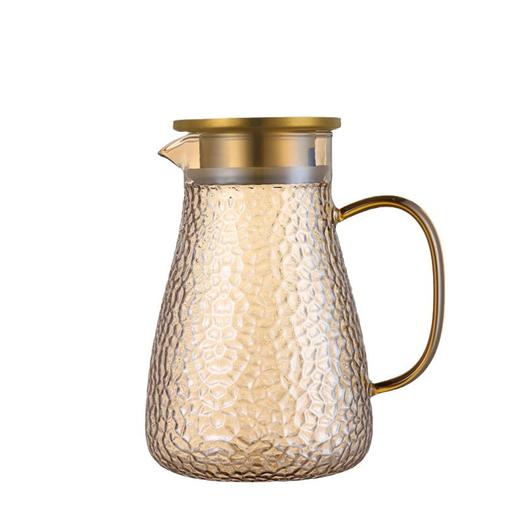 家用锤纹玻璃冷水壶套装凉水壶 水杯套装 玻璃水壶耐热高温果汁壶 商品图4