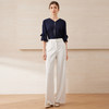 【白色高腰垂坠直筒阔腿裤】EITIE爱特爱通勤显瘦2025夏季新款B2505608 商品缩略图3