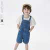 马克珍妮男女童纯棉牛仔背带短裤 宝宝裤子2025年夏装新款550652 商品缩略图0