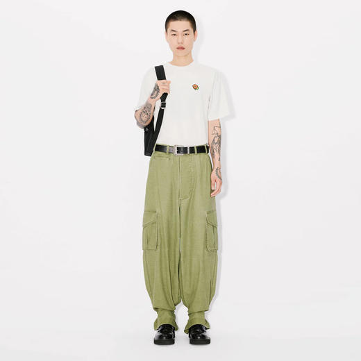 KENZO 高田贤三 男士小花徽标刺绣棉质圆领短袖T恤 白色 FF55 TS528 4SG 02 商品图3