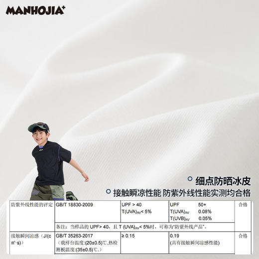 漫画家【凉爽度假T】高倍原纱防晒全方位凉感训练抱石凉感防晒T夏 商品图3