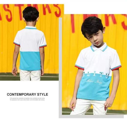 百乐图 儿童 青少年 拼色POLO衫 短袖 32218087时尚长袖polo衫 商品图4