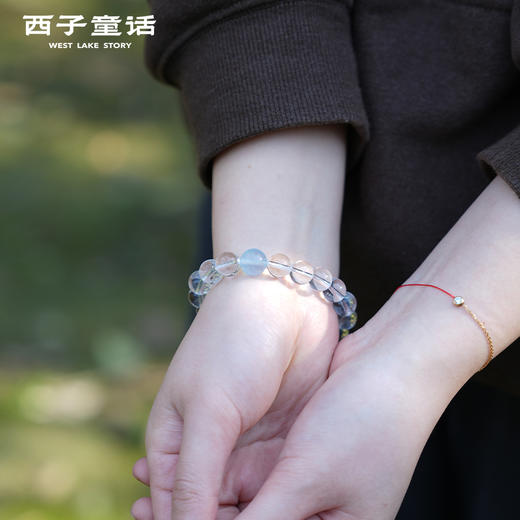 【灵隐景区直发】明星同款白水晶手串高能量黄水晶女生手链天然海蓝宝粉水晶天然黄阿塞黄虎眼 商品图1