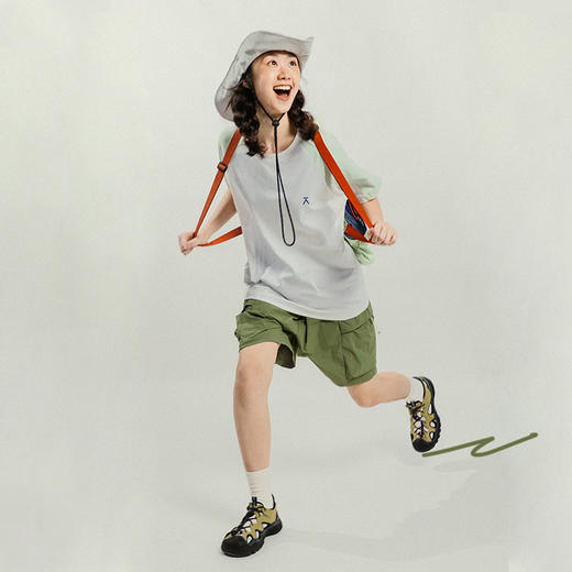 【出游季特惠】ACMEITEM爱棵米-户外情侣插肩撞色短袖T恤微宽松上衣男女UPF50+GAG3440758C 商品图2