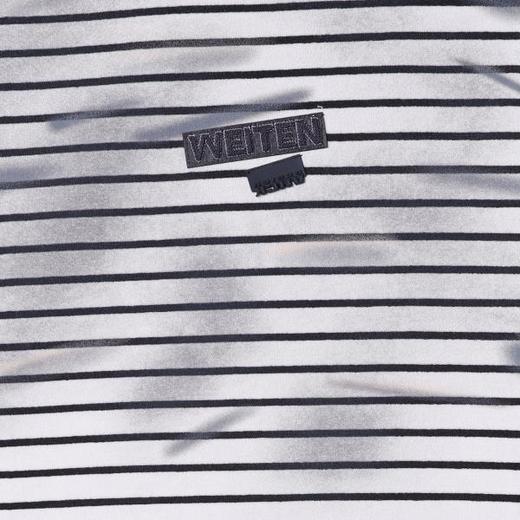 2025夏季新款个性条纹字母刺绣贴标圆领短袖T恤男士休闲百搭宽松 商品图3