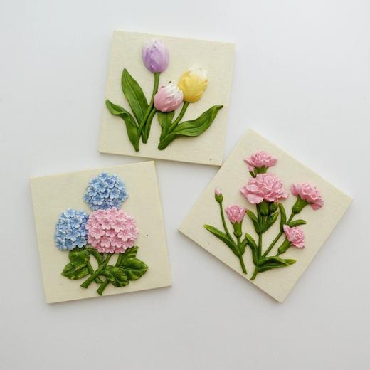 香薰石膏娃娃立体浮雕画复古花牌摆件团建批发活动礼物diy涂色 商品图11