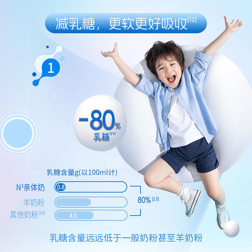 雀巢金雀巢N3亲体奶全脂牛奶粉原生乳益生元0蔗糖350g独立装 商品图2