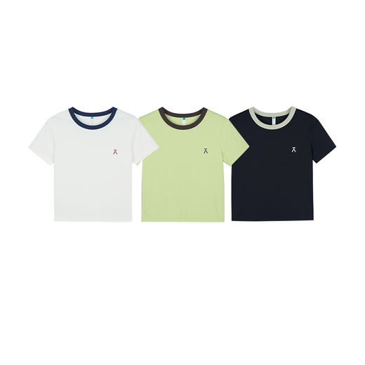 【出游季】ACMEITEM爱棵米 户外女士撞色圆领T恤防晒抗UV合体短袖上衣GAG2440757C 商品图4