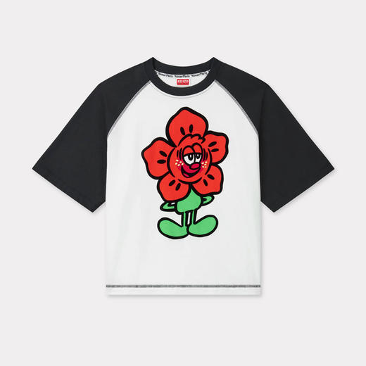 KENZO 高田贤三 女士卡通花花卉图案徽标印花棉质圆领短袖T恤 混色 FF52 TS173 4SG 99J 商品图0