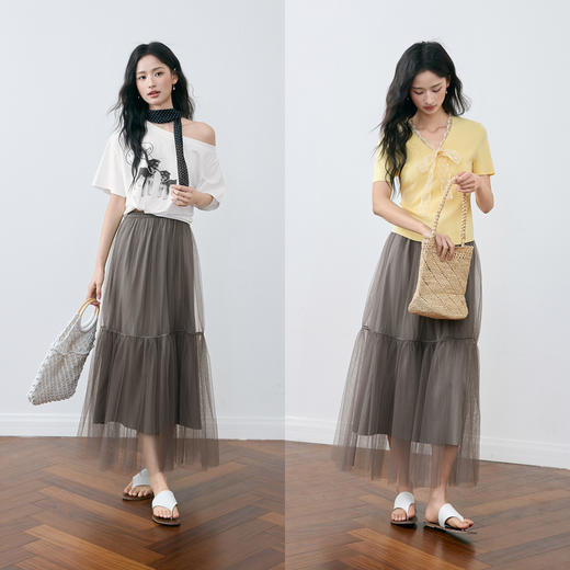 【严选】诗凡黎夏梭织长裙7G4140681 商品图1