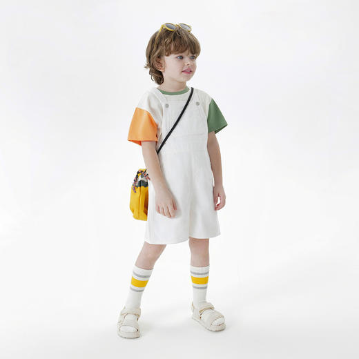 马克珍妮男女童纯棉牛仔背带短裤 宝宝裤子2025年夏装新款550652 商品图2