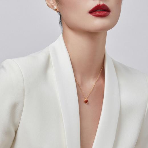 Pearl moments南红 黑玛瑙/黑贝母/南红小心心天然淡水珍珠项链【该商品不支持用券】 商品图4