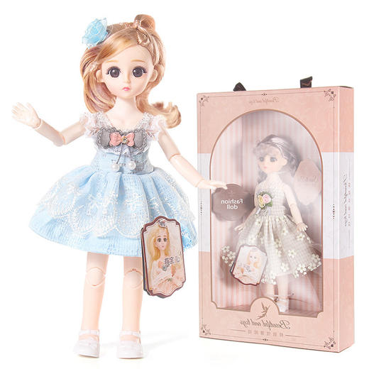 儿童节好礼！【女孩们的梦幻玩伴，童趣无限】礼盒30厘米洋娃娃玩具 女孩换装公主 芭比娃娃六一儿童节礼物-QQ 商品图4