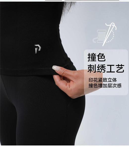 Basic系列女士纯色圆领修身上衣正肩T恤 商品图3