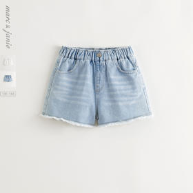 马克珍妮女童时尚休闲软牛仔短裤 儿童裤子2025年夏装新款550850