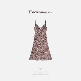 COCO ZONE 刘一一 【桑蚕丝人丝混纺】定制印花飘逸连衣裙CD2A0958
