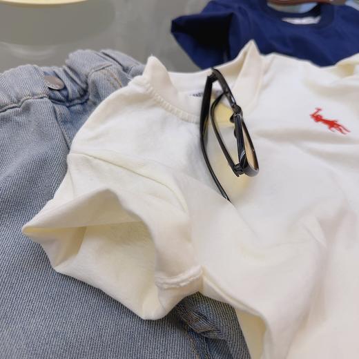 【时尚圆领设计，透气舒适】儿童夏季短袖T恤衫~男女童宝宝全棉 圆领套头半袖上衣 潮流童装-QQ 商品图3