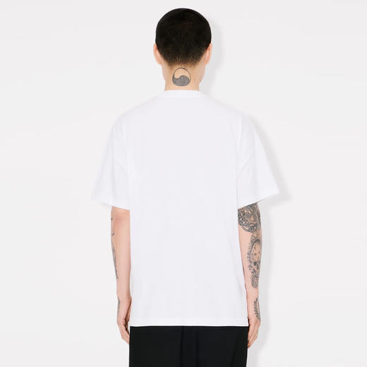 KENZO 高田贤三 男士“博克花2.0”字母徽标印花棉质圆领短袖T恤 白色 FF55 TS489 4SG 01 商品图2