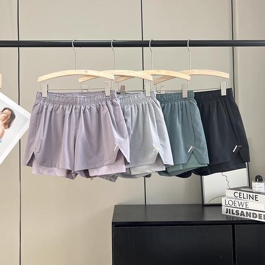 干练洒脱!2025户外二合一假两件防走光速干透气瑜伽运动跑步短裤女夏款！ 商品图3