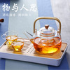 玻璃茶壶耐高温玻璃花茶壶手工吹制日式大号竹把提梁壶冲泡 商品缩略图1