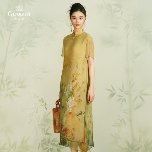 乔万尼真丝连衣裙100%桑蚕丝新中式国风设计EM2E778 商品图2