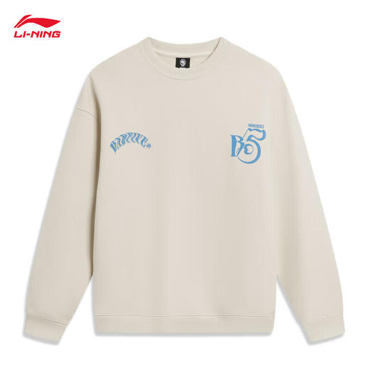 李宁反伍场下系列丨卫衣男子套头卫衣2024春季圆领外套运动服AWDU091 商品图2