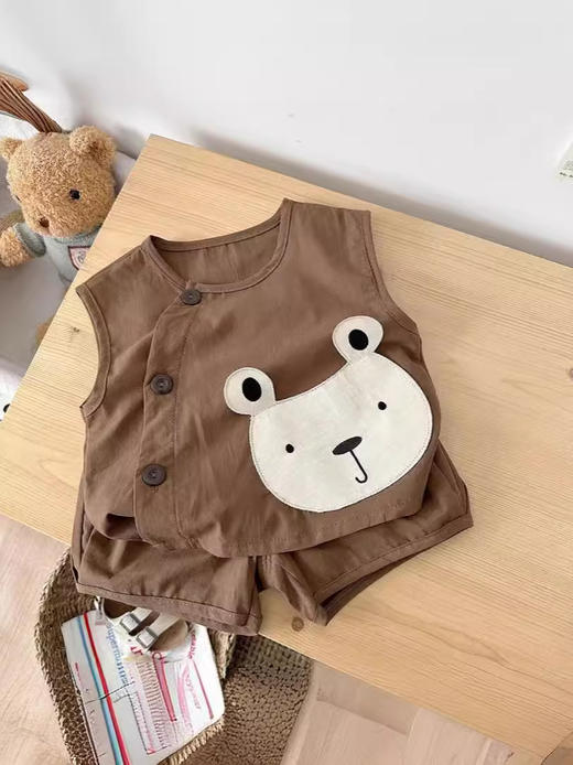 【全新夏日套装，清爽透气~】夏日美拉德纯棉 男女儿童套装 柔软亲肤 舒适度爆表-QQ 商品图1