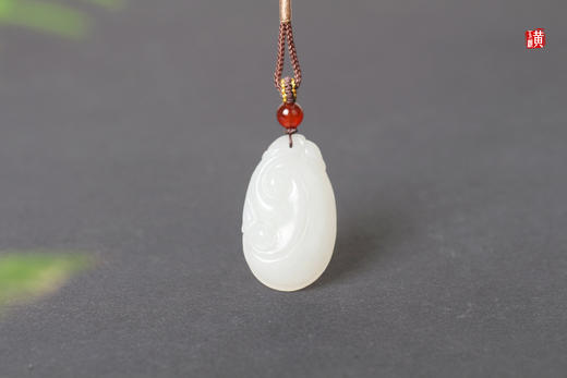 和田白玉【如意】吊坠 配精美挂绳 商品图1