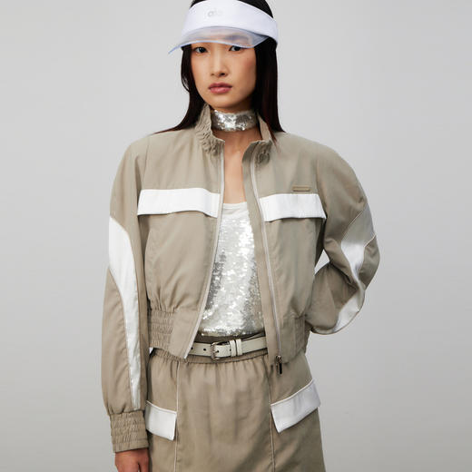 lost in echo2025春夏新款短款运动宽松夹克外套休闲半身裙短裙女 商品图1