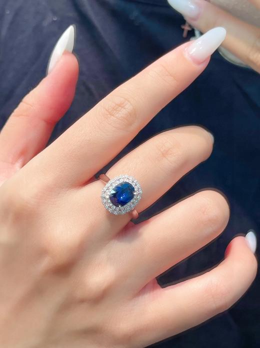 2.6ct刻面蓝宝石戒指吊坠 商品图5