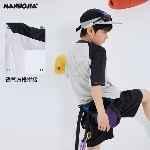 漫画家【防晒魔法衣】高倍原纱防晒全方位凉感训练抱石凉感防晒T 商品图2