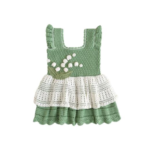 苏苏姐家铃兰绿韵蕾丝裙手工diy编织钩针毛线团连衣裙材料包 商品图4