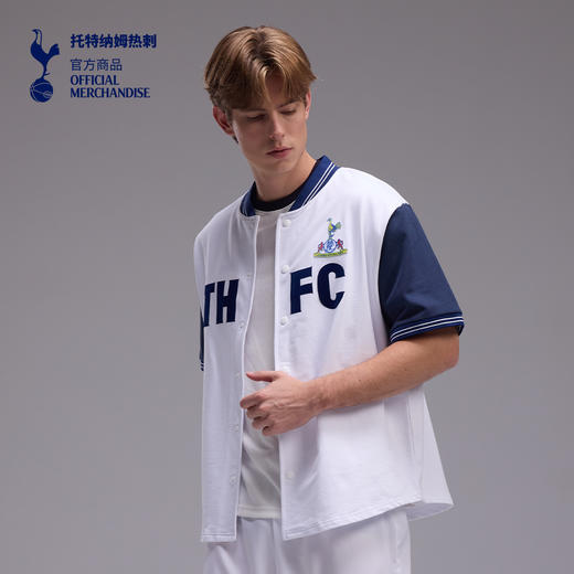 【官方正版】托特纳姆热刺俱乐部 | 春夏新款拼色复古棒球开衫时尚潮流透气舒适 商品图3