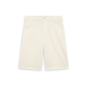 Drole De Monsieur Le Short Baggy écru 水洗白色牛仔阔腿短裤