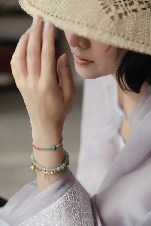 花痴原创设计高品质和田玉国风首饰～单戴叠戴都简约耐看！质地、色泽、水头都非常好！吸睛设计款～搭配新中式美衣太合适啦～ 商品图4