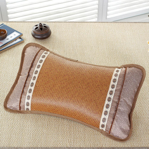 【新夏天然凉枕】夏凉枕印尼藤枕 天然茶香枕 透气牛皮藤凉枕 夏季茶叶枕 冰丝凉席可拆洗枕头 商品图4