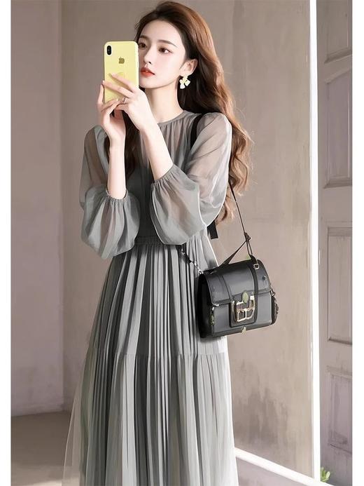 雀说 春夏法式漂亮气质长裙女高级感端庄大气温柔连衣裙5ZF-1732 商品图2