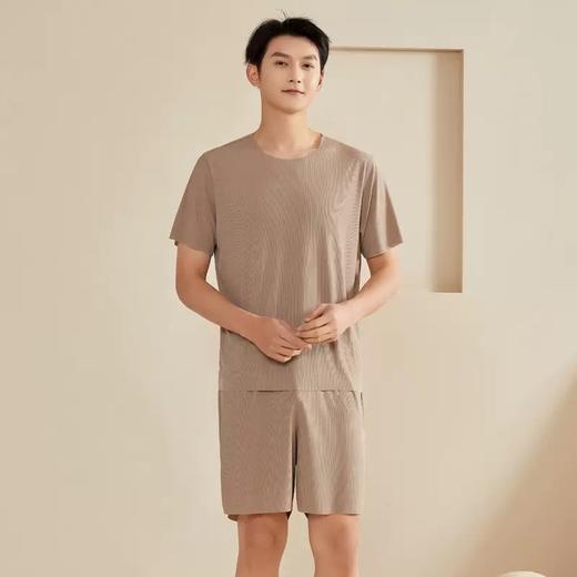 【热销任选两套69元】司纤2025年热销爆款男女款凉感冰丝螺纹睡衣套装（单拍不发货） 商品图8