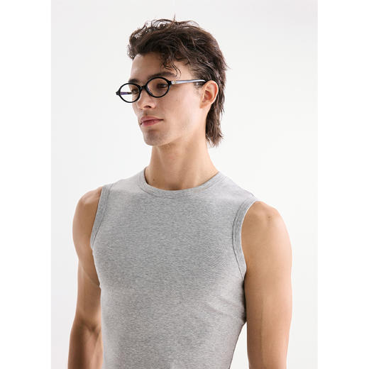 棉仓3631001003-【辣意触摸】合体修身版罗纹基础好穿背心 商品图1