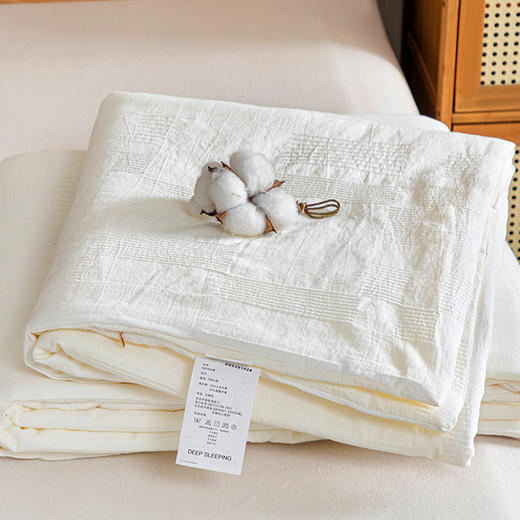 【A类全棉提花大豆夏被】全棉A类提花大豆夏被全棉空调被夏凉被子纯色提花 商品图1