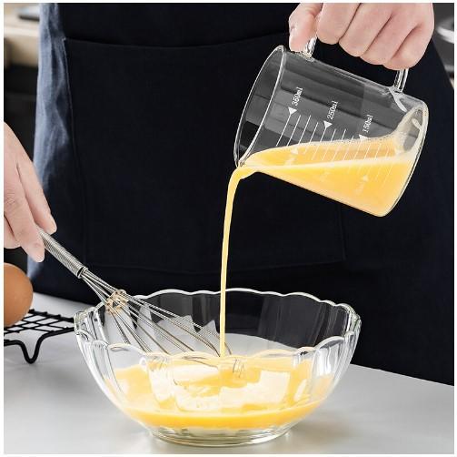 家用加厚烧杯带刻度带盖玻璃量杯牛奶杯烘焙计量杯中年加热量水杯 商品图2