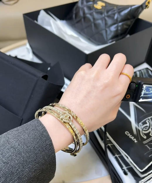 现货 THS-无 香家 25p三合一菱格手镯 CU1293 商品图0