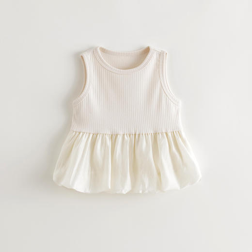 马克珍妮女童甜美花苞亲肤弹力背心宝宝上衣2025年夏装新款550762 商品图3