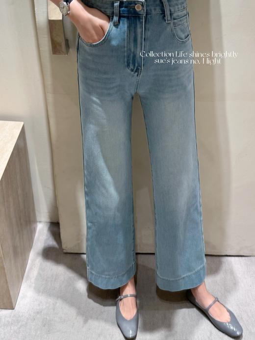 极其稀有孤品 | 会呼吸的牛仔裤 freecross四面弹工艺(不易变形不易鼓包!!） 淡蓝色 商品图0