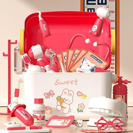 儿童过家家医生玩具仿真听诊器打针医药手提箱 商品图1