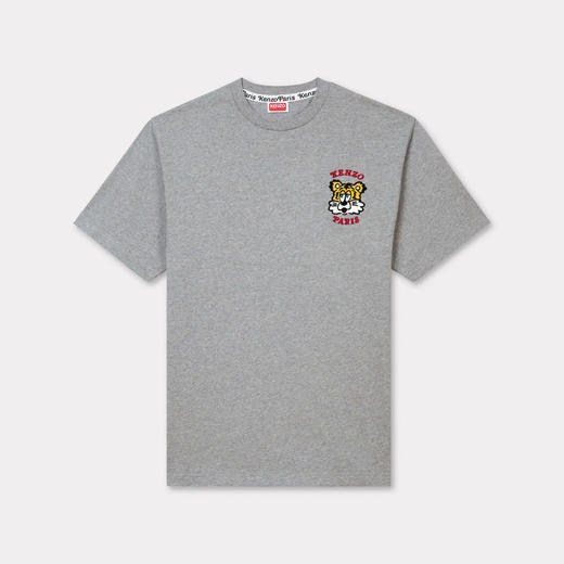 KENZO 高田贤三 男士老虎徽标刺绣棉质圆领短袖T恤 灰色 FF58 TS482 4SG 94 商品图0